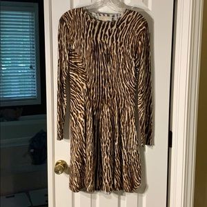 A-line leopard print dress